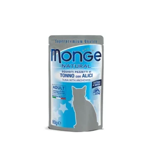 MONGE CAT NATURAL TONNO ALICI 80GR